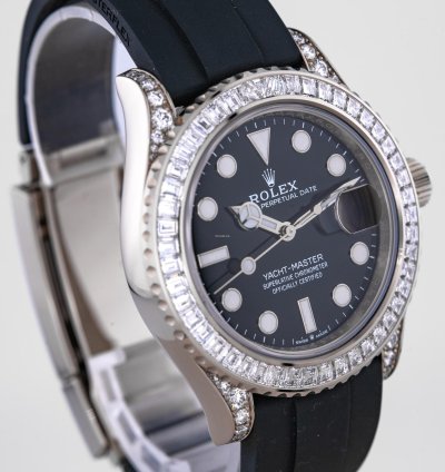 Rolex Yacht-master 42 42mm White Gold Baguette Diamonds