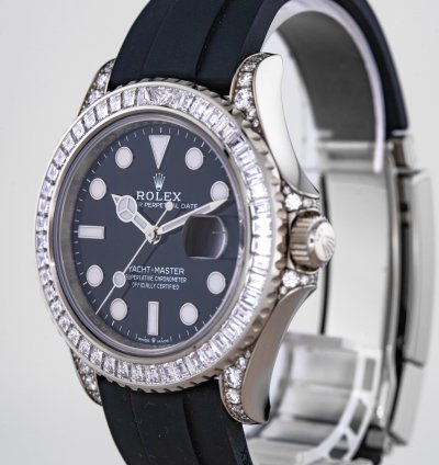 Rolex Yacht-master 42 42mm White Gold Baguette Diamonds
