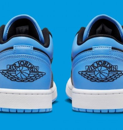 Nike Air Jordan 1 Low Black University Blue Basketball Sneakers