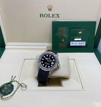 Rolex Yacht-master 42 42mm White Gold Baguette Diamonds