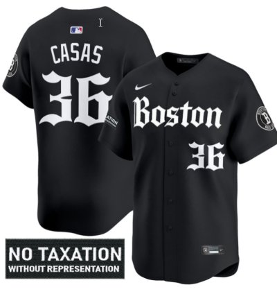 Triston Casas Jersey 36 Boston Red Sox Retro Newspaper Edition Vapor Premier Limited Stitched Black