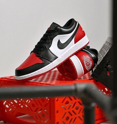 Nike Air Jordan 1 Low Bred Toe 20 2024 Basketball Sneakers