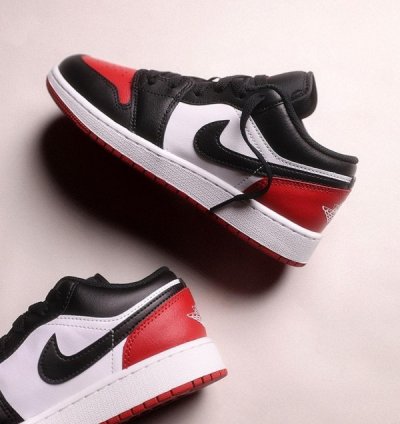 Nike Air Jordan 1 Low Bred Toe 20 2024 Basketball Sneakers