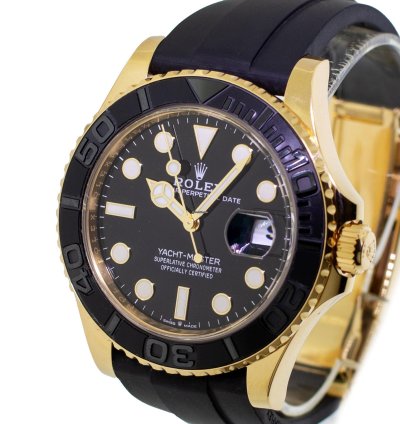 Rolex Yacht-master 42 42mm Yellow Gold Black Dial Black Bezel 226658