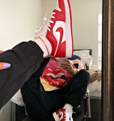 Nike Air Jordan 1 Low Gym Red Basketball Sneakers