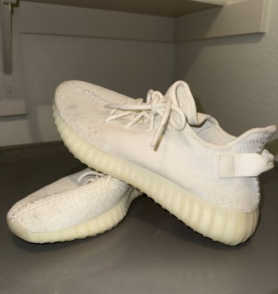 Triple White Yeezy 350 V2 Size 12