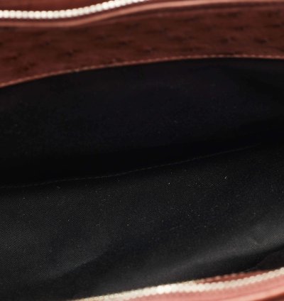Balenciaga Pink Ostrich Chain Link Pocket Satchel