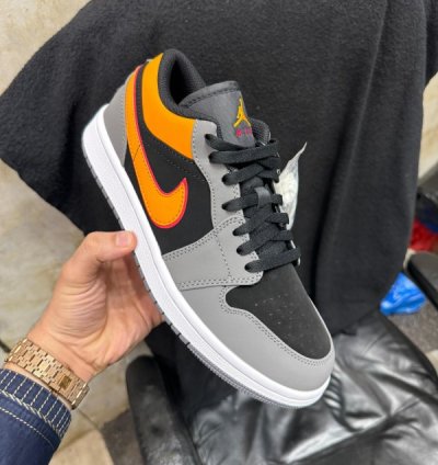 Nike Air Jordan 1 Low Se Vivid Orange Basketball Sneakers