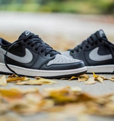 Nike Air Jordan 1 Low Shadow Black Grey Basketball Sneakers
