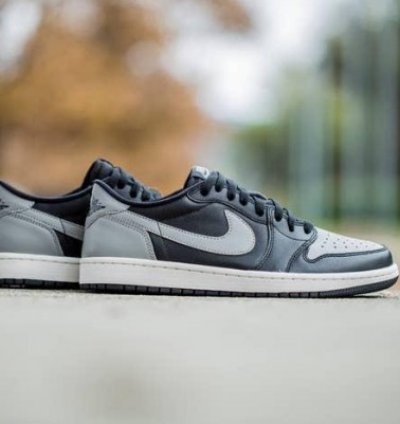 Nike Air Jordan 1 Low Shadow Black Grey Basketball Sneakers
