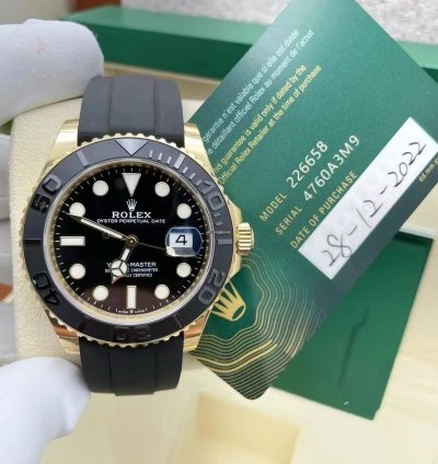Rolex Yacht-master 42 Black Dial 18k Ref 226658 Unworn Complete 2022