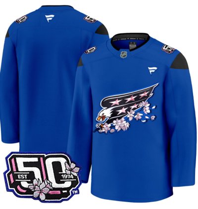 Men Team Jersey Washington Capitals 50th Anniversary Stitched Cherry Blossom
