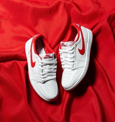 Nike Air Jordan 1 Low University Red Basketball Sneakers
