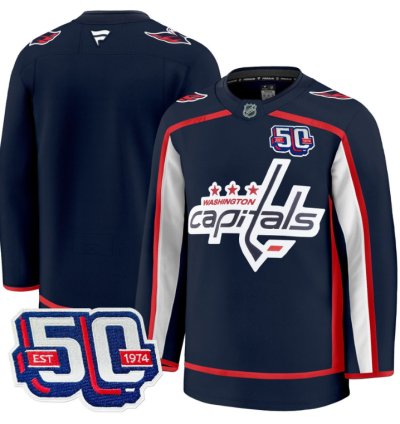 Men Team Jersey Washington Capitals 50th Anniversary Stitched Navy