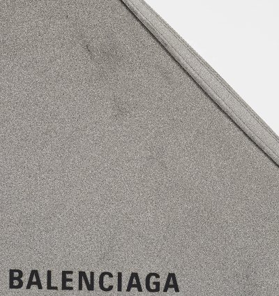 Balenciaga Silver Glitter Triangle Clutch
