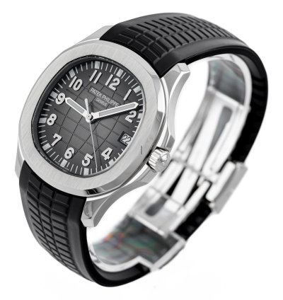 Patek Philippe Aquanaut Steel Black Grey Dial Rubber Strap Ref 5167a-001 Full Set