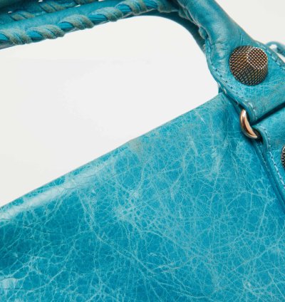 Balenciaga Sky Blue Leather Giant 21 Rose Gold Hardware Rtt Bag