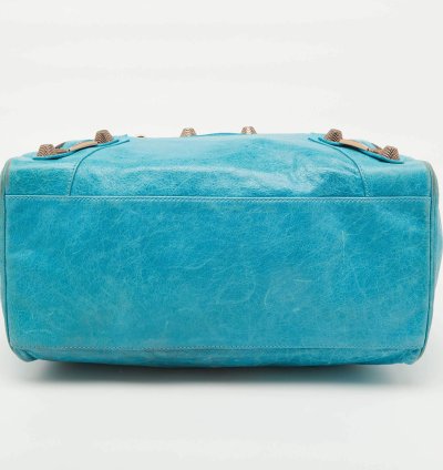 Balenciaga Sky Blue Leather Giant 21 Rose Gold Hardware Rtt Bag