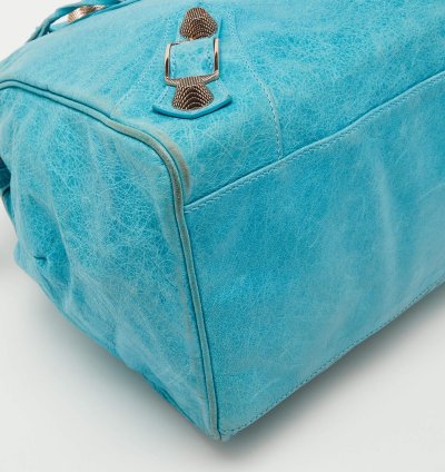 Balenciaga Sky Blue Leather Giant 21 Rose Gold Hardware Rtt Bag