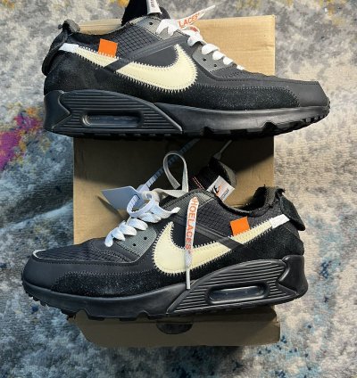 Off White Nike Air Max 90 The Ten Black Size 9