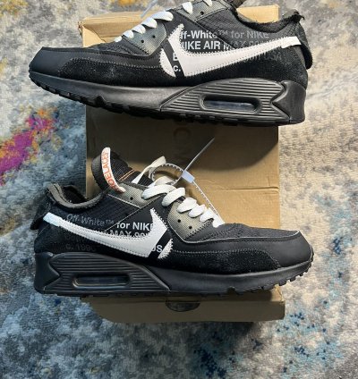 Off White Nike Air Max 90 The Ten Black Size 9