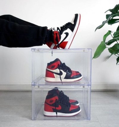 Nike Air Jordan 1 Red Toe Basketball Sneakers Semi Ua