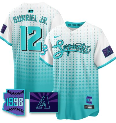 Lourdes Gurriel Jr Jersey 12 Arizona Diamondbacks Serpientes City Connect Stitched White