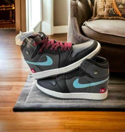 Nike Air Jordan 1 X Marvel Thor Edition Black Grey Basketball Sneakers