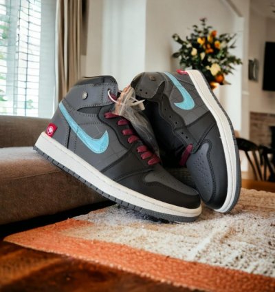 Nike Air Jordan 1 X Marvel Thor Edition Black Grey Basketball Sneakers