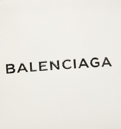 Balenciaga White Leather Zip Pouch