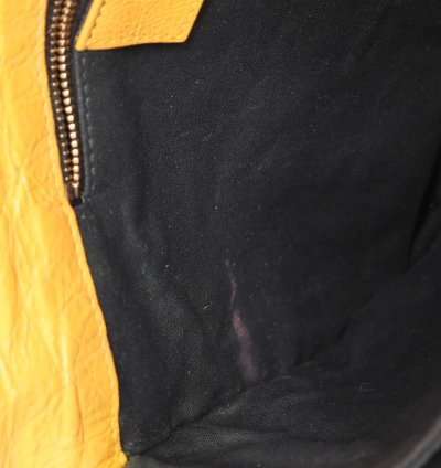 Balenciaga Yellow Leather Classic Giant 12 Hardware Envelope Clutch