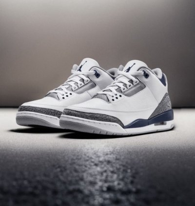 Nike Air Jordan 3 Midnight Navy Basketball Sneakers