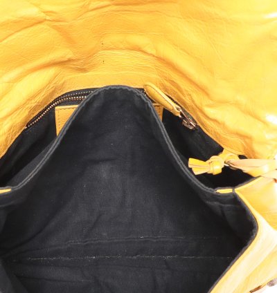 Balenciaga Yellow Leather Classic Giant 12 Hardware Envelope Clutch