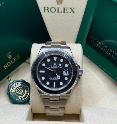 Rolex Yacht-master 42 New 2024 Black Dial Black Bezel Titanium Oyster Bracelet