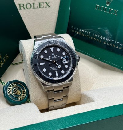 Rolex Yacht-master 42 New 2024 Black Dial Black Bezel Titanium Oyster Bracelet