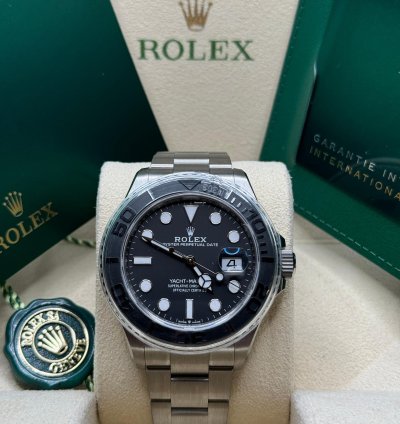 Rolex Yacht-master 42 New 2024 Black Dial Black Bezel Titanium Oyster Bracelet