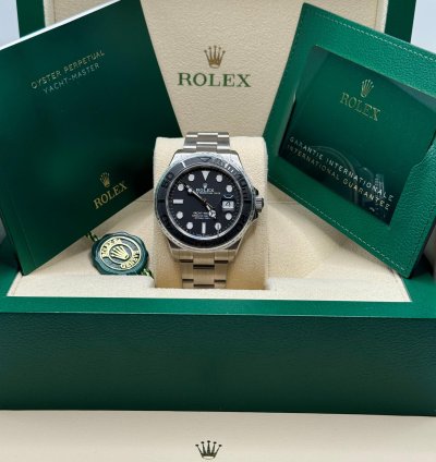 Rolex Yacht-master 42 New 2024 Black Dial Black Bezel Titanium Oyster Bracelet