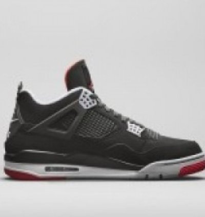 Nike Air Jordan 4 Bred Basketball Sneakers Semi Ua
