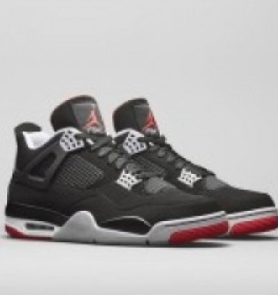 Nike Air Jordan 4 Bred Basketball Sneakers Semi Ua