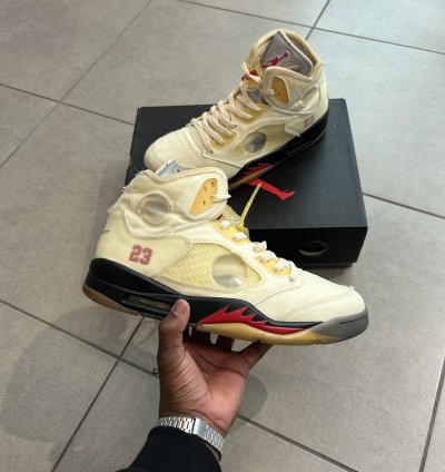 Off White Sail Air Jordan 5