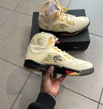 Off White Sail Air Jordan 5