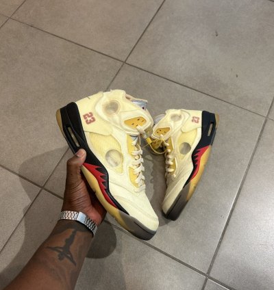 Off White Sail Jordan 5