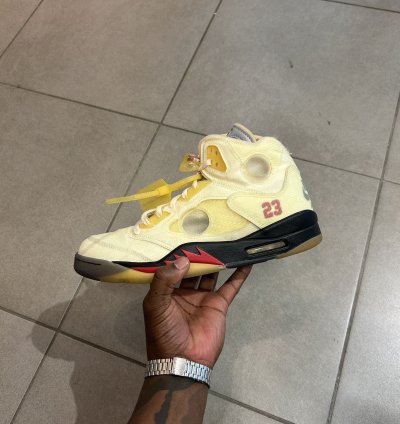 Off White Sail Jordan 5