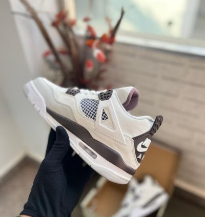 Nike Air Jordan 4 Maniere White Basketball Sneakers