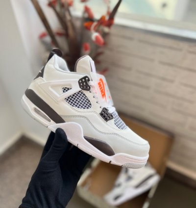 Nike Air Jordan 4 Maniere White Basketball Sneakers