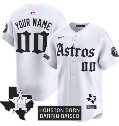 Custom Houston Astros Jersey Gothic Edition Vapor Premier Limited Stitched White