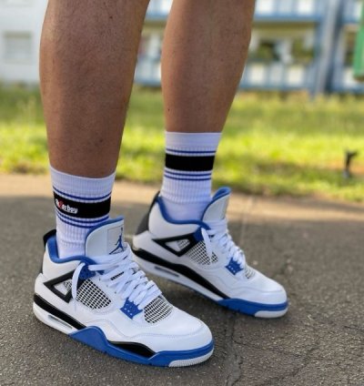 Nike Air Jordan 4 Motorsports Basketball Sneakers Semi Ua