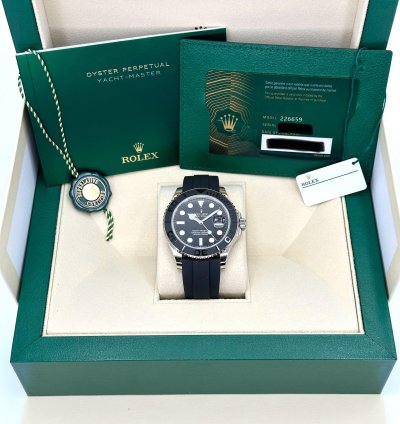 Rolex Yacht-master 42 New 2025 Rolex Yacht-master 42mm 226659 White Gold Oysterflex Black Dial