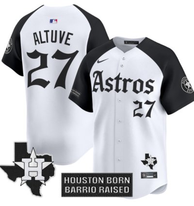 José Altuve Jersey 27 Houston Astros Gothic Edition Vapor Premier Limited Stitched Alternate