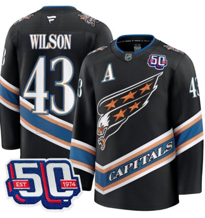 Men Tom Wilson Jersey 43 Washington Capitals 50th Anniversary Screaming Eagle